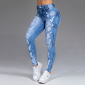 Large Size High Waist Ripped Distressed Mom Jeans for Women Fall Winter Spandex Vintage Pencil Denim Pants Boyfriend Jeans