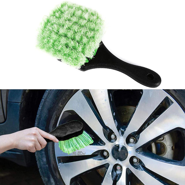 Car Wash Brush Cleaning Brush for Carwash Interior Upholstery Detailing Brush Exterior Short Handle Wheel/Tire Brush Body Brush