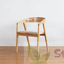 Simple solid wood dining chair circle chair computer chair desk chair leisure chair cafe back chair book chair desk chair