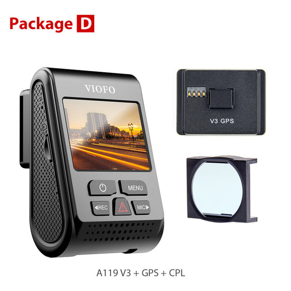 VIOFO A119 V3 2K 60fps Car Dash Cam Super Night Vision Quad HD 2560 * 1600P Car DVR with Parking Mode G-sensor optional GPS