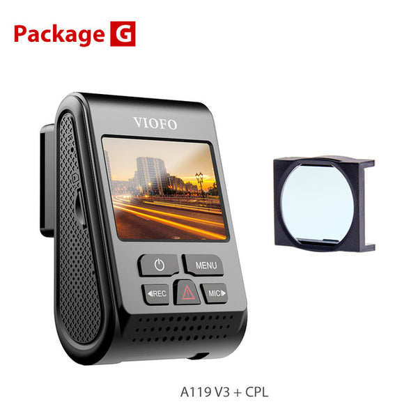 VIOFO A119 V3 2K 60fps Car Dash Cam Super Night Vision Quad HD 2560 * 1600P Car DVR with Parking Mode G-sensor optional GPS