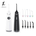 Liberex Oral Irrigator Water Flosser Cordless Dental USB Rechargeable Waterproof 300ml Portable 4 Modes 5 Jet Tips Teeth Cleaner