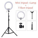 Fotulato Photo LED Selfie Fill Light 10inch Dimmable Camera Phone 26CM Ring Lamp With Stand Tripod For Makeup Video Live Studio