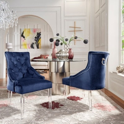 Chinafurniture Nordic designer single back chair American pull button living room, dining room chair leisure negotiation chair