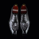 High-End Men's Dress Foorwear Crocodile Skin Hand-Painted 2020 New Design Luxury  Fashion Derby Shoes