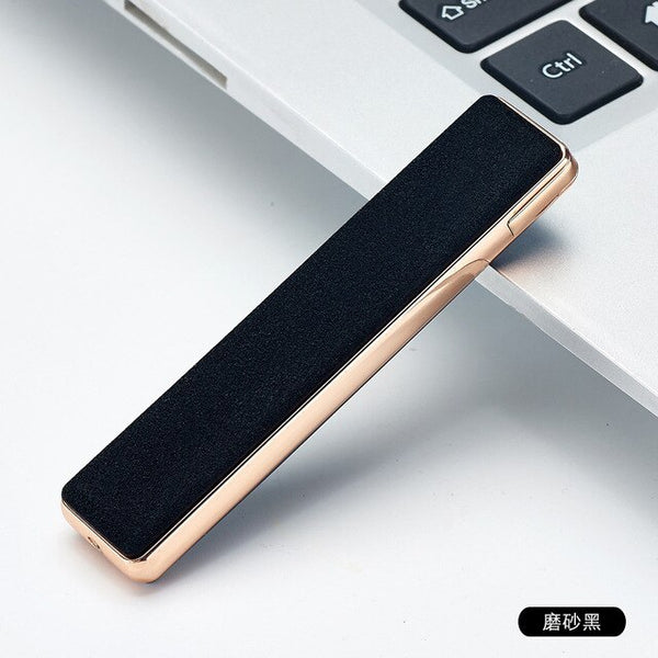 Creative Ultra-thin Cigarette Lighter USB Windproof Charging Lighter Plasma Play Cool Gadget Electronic Lighter Accessories