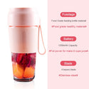 JIQI USB Rechargeable Electric Fruit Juicer Bottle Portable Juice Food Blender Cup Mixer Lemon Citrus Orange Smoothie Squeezer