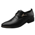 Men'S Leather Formal Shoes Lace Up Dress Shoes Oxfords Fashion Retro Shoes Elegant Work Footwear Men Dress Shoes 669