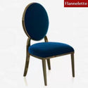 European Round Back Gold Metal Event Wedding Chairs For Bride Reception Decoration Party Steel Dining chair