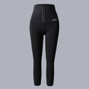 High waist tights ninth women yoga pants Fitness gym workout seamless sports leggings Black running activewear trousers female