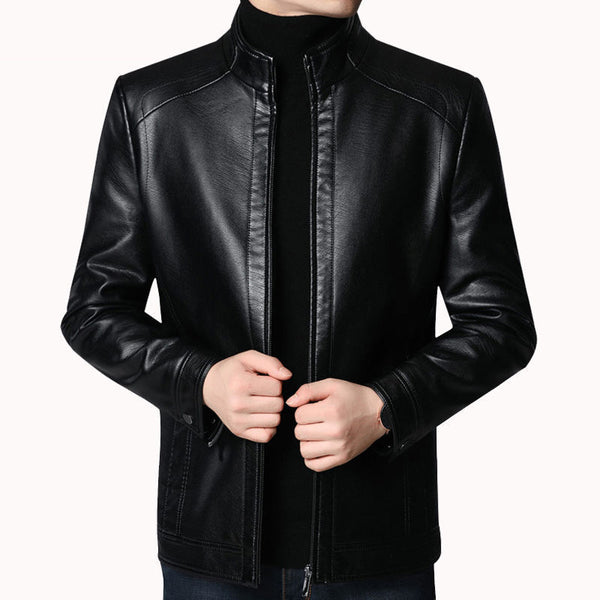 Brand Men Jacket 2020 New Spring Fall Soft Leather Jackets For Man Clothing Long Sleeves Coat Fashion Korean Style Thin Clothing