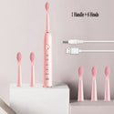 Sonic Electric Toothbrush USB Rechargeable 5 Modes Ultrasonic Automatic Brush Timer Waterproof Dental Brush Teeth Whitening