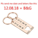 Personalized Heart Keychain Set  Engraved King Date and Name Love Keyring Gift for Couples Girlfriend Boyfriends Key Chain Rings