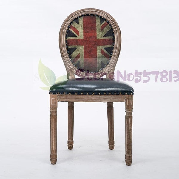 Solid wood home Nordic net red simple American retro dining chair restaurant cafe back stool makeup nail chair