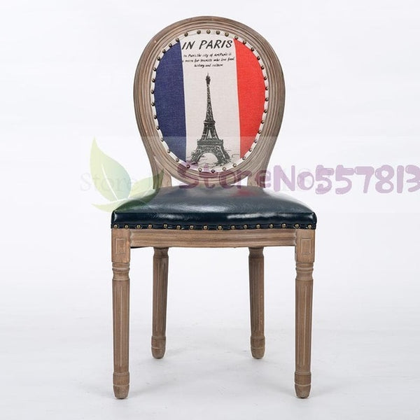 Solid wood home Nordic net red simple American retro dining chair restaurant cafe back stool makeup nail chair