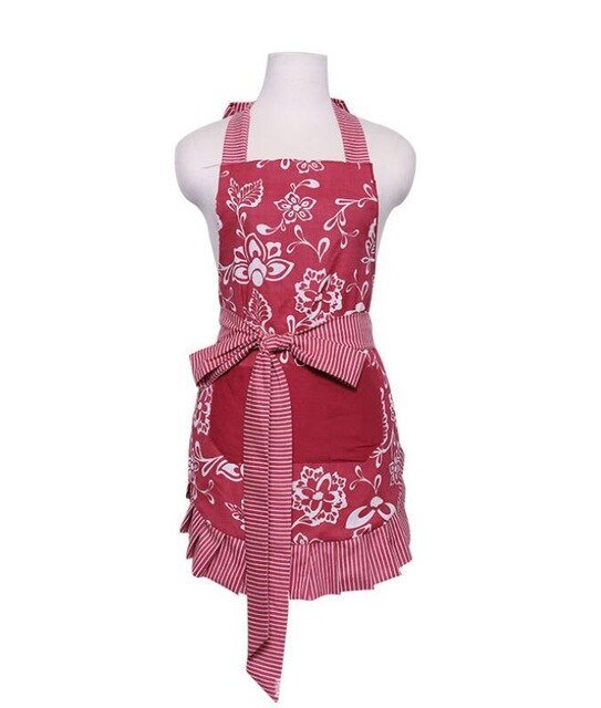 2020 New Retro Aprons for Women Vintage Aprons Cooking Kitchen Aprons Plus Size with Extra Ties  Chef Bib Apron Dress Gift