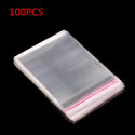 100pcs Plastic Thick Clear Transparent OPP Self Adhesive Seal Bag Resealable Poly Bags Bakery Cookie Cards Gift Making  OPP Bag