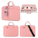 Women's Bags 2020 Solid Color Waterproof Laptop Accessories Shoulder Bag Matte PU Handbag For 12 13 14 15 15.6 inch For Macebook