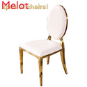 2pcs Chairs Luxury Stainless Steel Golden Simple Modern Hotel Dining Stools Home Fashion Armchair Dining Room Chairs  Cafe Chair