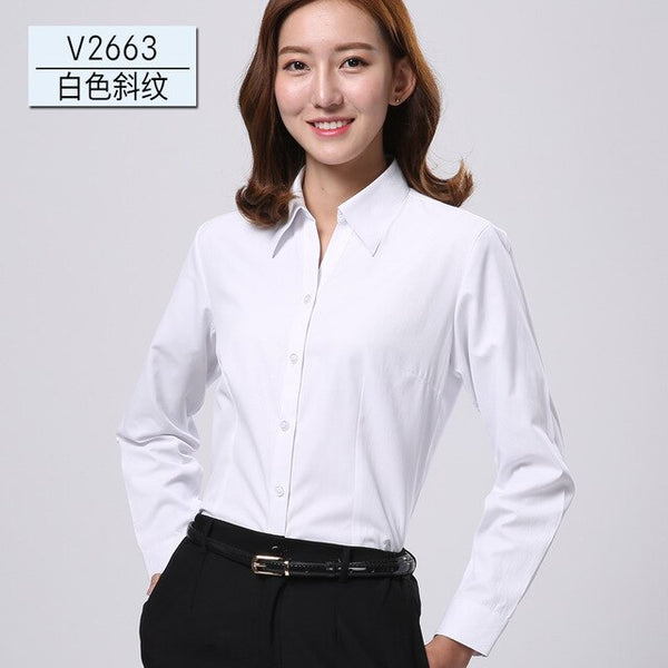 2021 Spring New Office OL White Shirt Women Long Sleeve Blouse Ladies Tops Plus Size Blouses Women Work Shirts XS-4XL 12colors