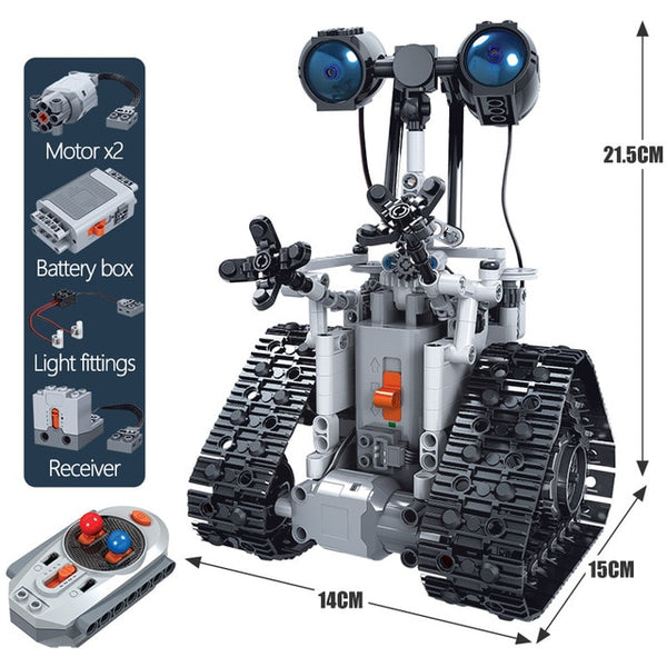 ZKZC 408PCS City Creative RC Robot Electric Building Blocks high-tech Remote Control Intelligent Robot Bricks Toys For Children