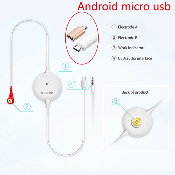 Portable data recording Heart EKG ECG Monitor machine Measurement Machine Real-time Heart монитор пациента