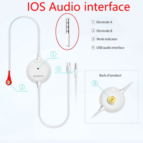 Portable data recording Heart EKG ECG Monitor machine Measurement Machine Real-time Heart монитор пациента