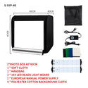 Home Photo Studio 40cm/60cm Led Lightroom Dimming Folding Softbox Light Tent With 4 Colors Backdrops For Product Photography