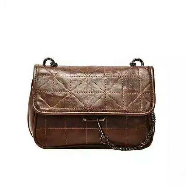 New Rhombus Black Rock Soft Single Shoulder Oblique Span Chain Bag Luxury Handbags for Woman 2021 PU Leather Messenger Bag