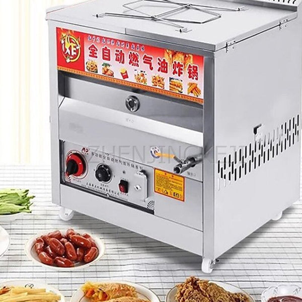 Commercial Fryer Temperature Control Gas Fried Chicken Chop Machine Oil Fryer Restaurant Beverage Shop Food Processing Equipment