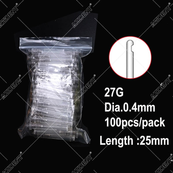 100pcs/Bag Dental Endo Irrigation Needle Tip Dental Root Canal Lateral Irrigation Needle