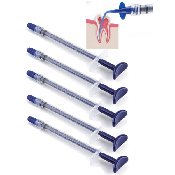 50Pcs Teeth Whitening Dental Irrigation Tips Blue Dental Disposable Syringe Tip Dental Irrigation Tips