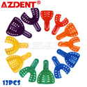 12pcs/Set Childrens and Adults Dental Impression Trays Plastic Teeth Holder Trays Tools