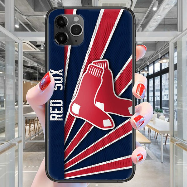 red boston baseball sox Phone case For iphone 4 4s 5 5S SE 5C 6 6S 7 8 plus X XS XR 11 12 mini Pro Max 2020 black Cover Tpu