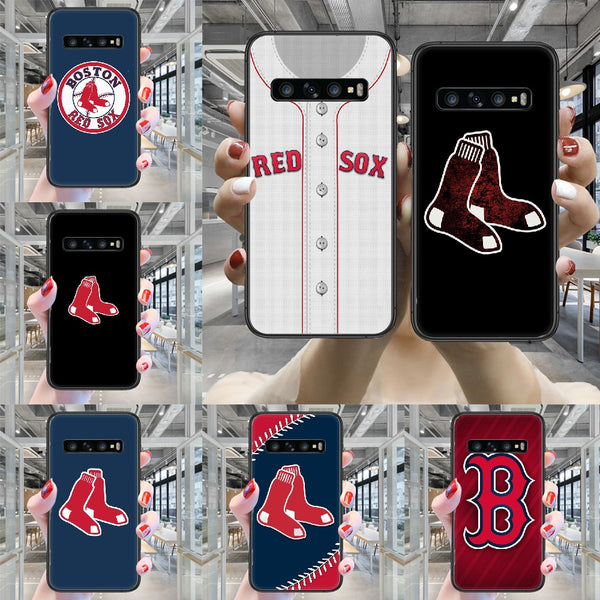 red boston baseball sox Phone case For Samsung Galaxy Note S 8 9 10 20 Plus E Lite Uitra black Prime Trend Bumper 3D Funda