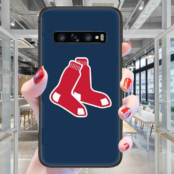red boston baseball sox Phone case For Samsung Galaxy Note S 8 9 10 20 Plus E Lite Uitra black Prime Trend Bumper 3D Funda