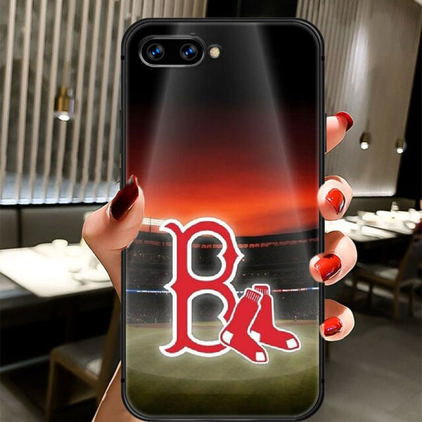 Baseball Red Boston Sox Phone Case Cover Hull For HUAWEI Honor 8 8c 8a 8x 9 9a 9x V10 MATE 10 20 I Lite Pro black Bumper Luxury