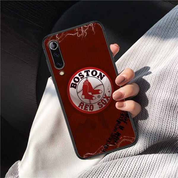 Red Boston Sox Baseball Phone Case For XIAOMI MI Note 8 9 T 10 Pro Lite SE A2 A3 POCO X M MAX 2 3 black Coque Pretty Funda Trend