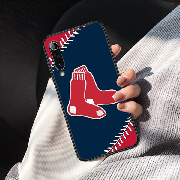 Red Boston Sox Baseball Phone Case For XIAOMI MI Note 8 9 T 10 Pro Lite SE A2 A3 POCO X M MAX 2 3 black Coque Pretty Funda Trend