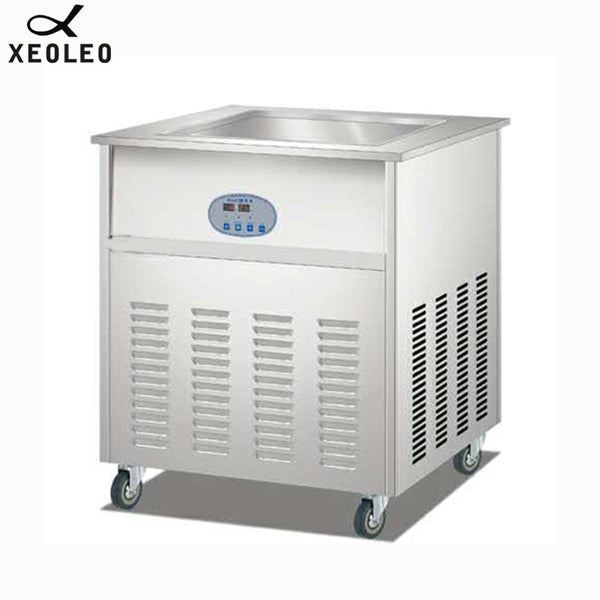 XEOLEO Roll ice cream machine 48/60/70cm Ice Frying machine 2000W Ice cream frier Stainless steel Fry Yogurt machine 220/110V