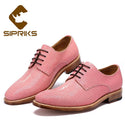 Sipriks Men's Stingray Dress Shoes Red Pink Wedding Shoes Italian Handmade Goodyear Welted Shoes Lace-Up Casual Derby Gents Suit