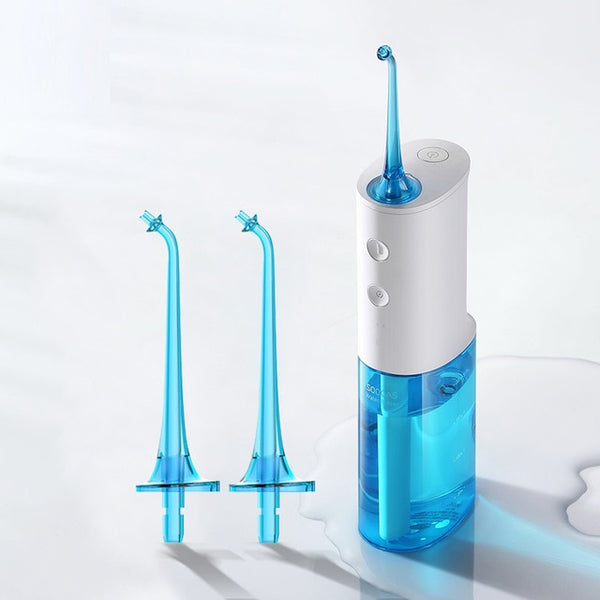 Soocas W3 Oral Irrigator Dental Portable Water Flosser Tips USB Rechargeable Water Jet Flosser IPX7 Irrigator for Cleaning Teeth