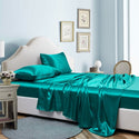 4pcs satin bed linen home elastic Fitted Sheet silk bedding set Luxury mattress Protector bedspread bed sheets and pillowcase