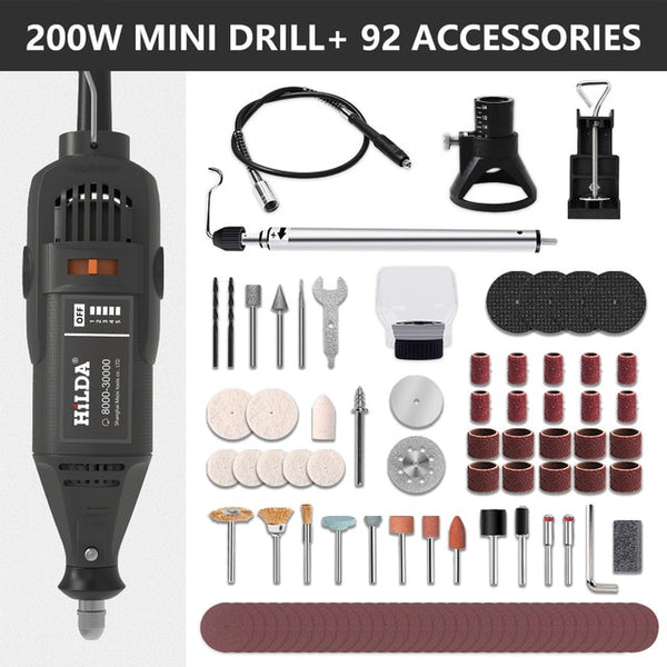 HILDA Electric Drill Dremel Grinder Engraver Pen Grinder Mini Drill Electric Rotary Tool Grinding Machine Dremel Accessories