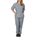 Women Men Workwear Short Sleeve V-neck Tops+pants Nursing Working Uniform Beauty Salon Suit Scrub Uniform Overalls Clothes