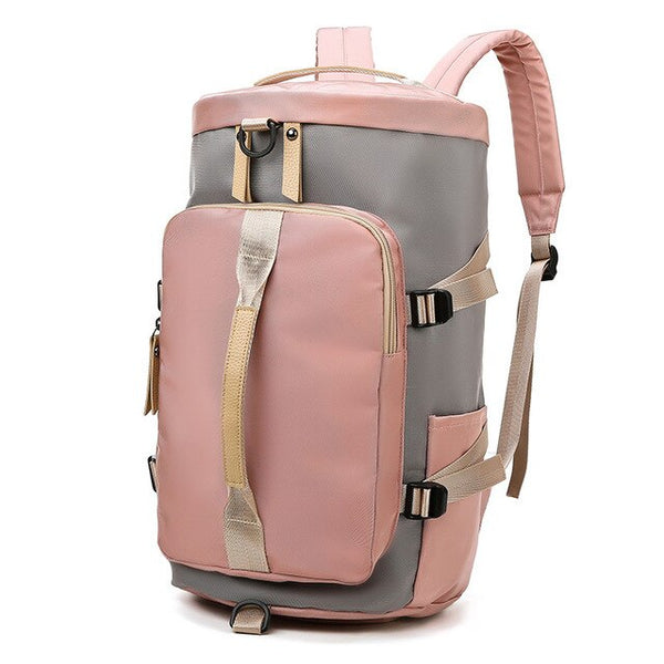 Women's Travel Bag Large Capacity Gym Bag Shoe Position Luggage Storage Handbag Outdoor Waterproof Knapsack Accessories Supplies