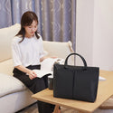 Women's Laptop Briefcase Waterproof Computer Bag Business Document Organizer Tote Handbag Messenger Purse Pouch Accessories