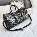 Women's Short-trip Waterproof Duffle Bags Large Capacity Leopard  Tote Pack Carry Clothes Organizer Handbag Luggage Accessories