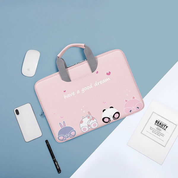 Women's Laptop Briefcase Cute Computer Bag Business Document Organizer Girl Ipad Tote Handbag Messenger Purse Pouch Accessories