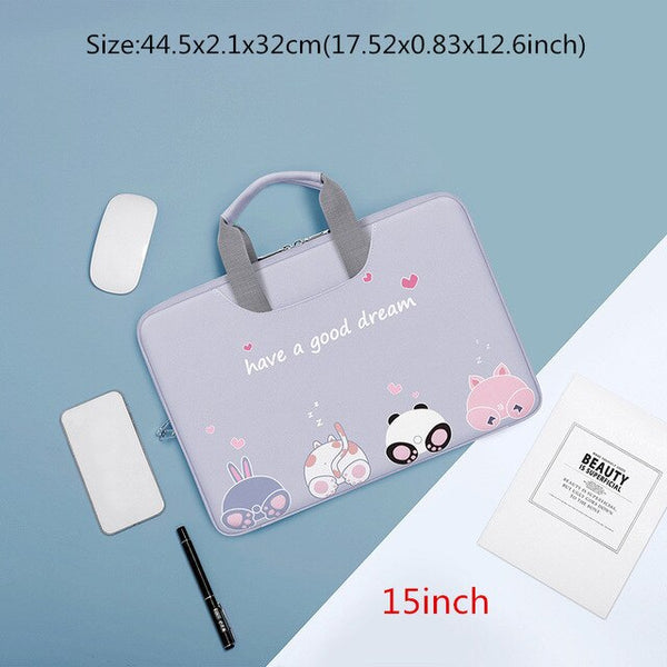 Women's Laptop Briefcase Cute Computer Bag Business Document Organizer Girl Ipad Tote Handbag Messenger Purse Pouch Accessories